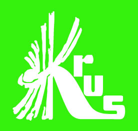 Logo Krus bialy na zielonym CMYK